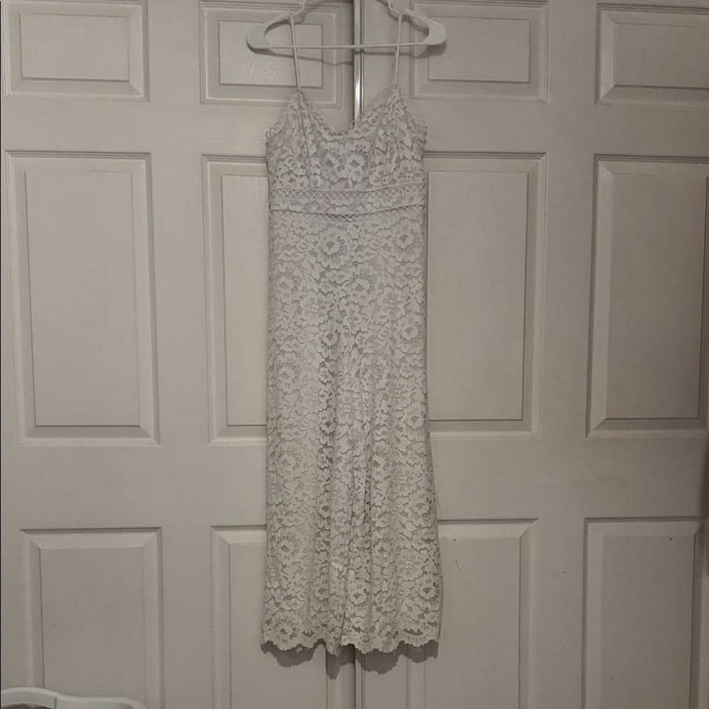 Elegant Lace Women’s Jumpsuit in White